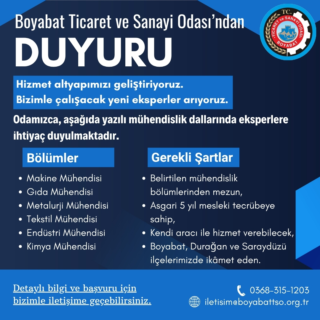 BİZİMLE ÇALIŞMAK İSTER MİSİNİZ?