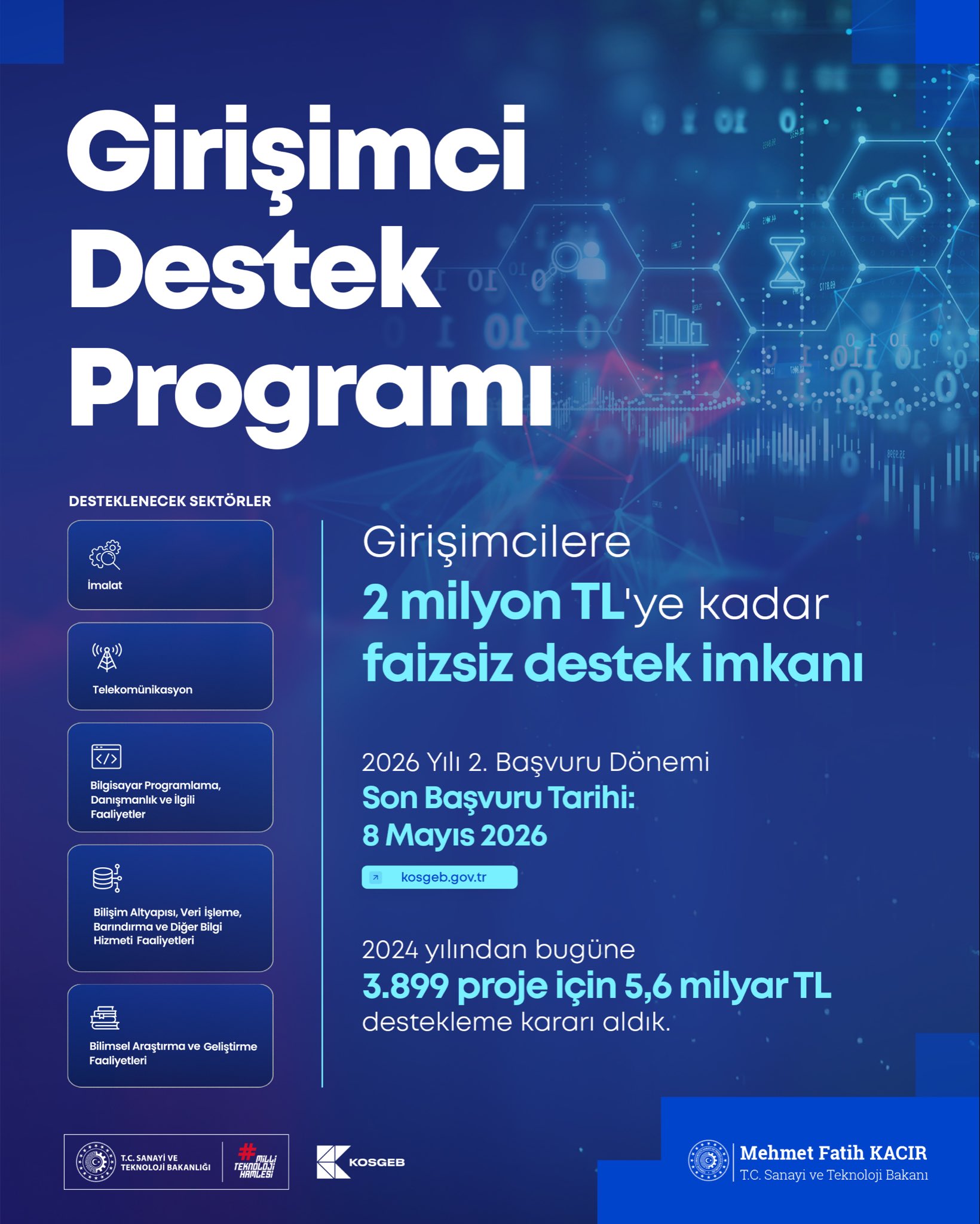 KOSGEB Girişimci Destek Programı 2026 Yılı II Başvuru Dönemi
