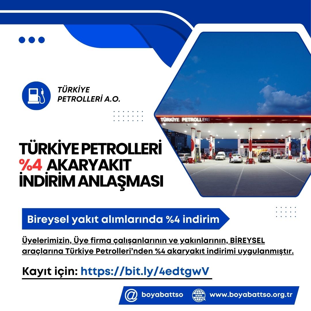 TÜRKİYE PETROLLERİ AKARYAKIT İNDİRİM ANLAŞMASI