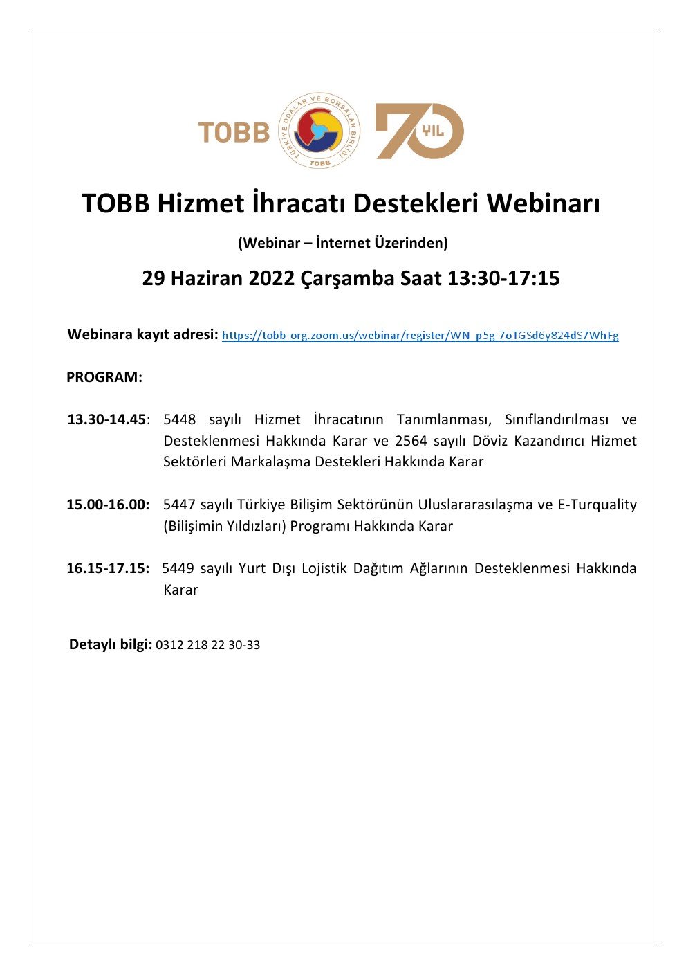 TOBB Hizmet İhracatı Destekleri Webinarı